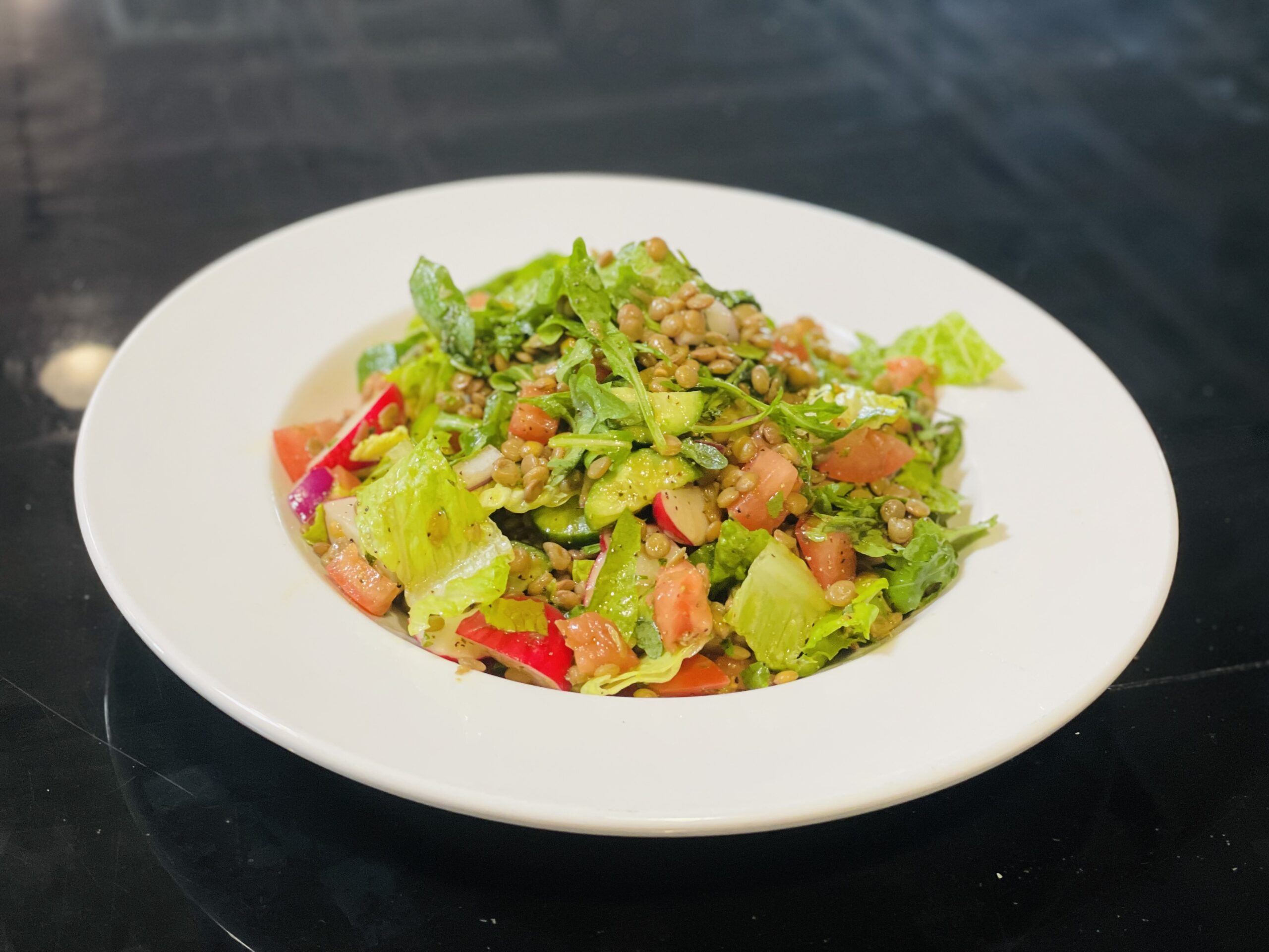 Chopped Lentil Salad Bowl